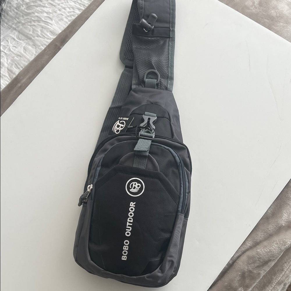 Gray Black Crossbody Sling Bag